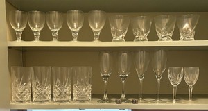 lot 93A image: Clear Glass and Crystal Glasses