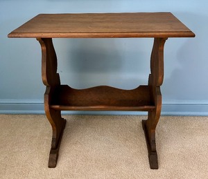 lot 55 image: Vintage Walnut Library Table