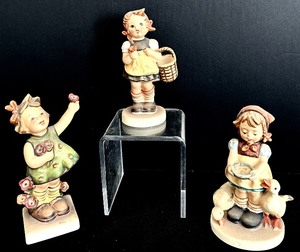 lot 62 image: Trio of Vintage Hummels Including 1960s Hummel Girl with Basket Figurine