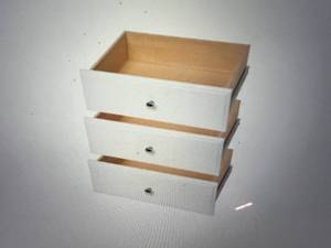 3 Pack of White Closet Storage Drawers