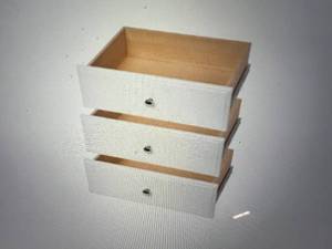 3 Pack of White Closet Storage Drawers