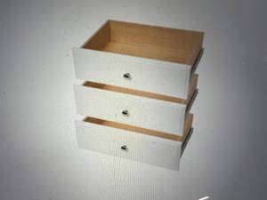 3 Pack of White Closet Storage Drawers