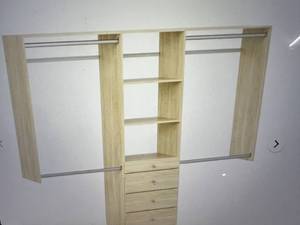 Easy Track4 to 8 Foot Wide Premium Closet System Kit with Drawers