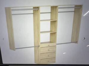 Easy Track4 to 8 Foot Wide Premium Closet System Kit with Drawers