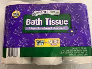 2 x 12 Packs of Pasque 2-Ply Bath Tissue