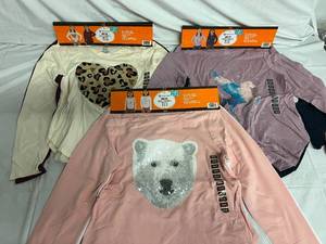 6 Members Mark Girls T-Shirts - Size 1416