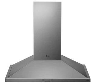 lot 2 image: LG 30 in. Smart Thin Q Wall Mount Range Hood with LED Lighting in Stainless Steel Retail $1099