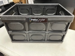 lot 97 image: New Greenmade InstaCrate 12 gal BlackRed Folding Crate 11.7 in. H X 14.2 in. W X 21 in. D Stackable