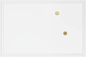 lot 35 image: U Brands Farmhouse Magnetic Dry Erase Board, 30x20, White Wood Style Frame, Includes 2 Magnets