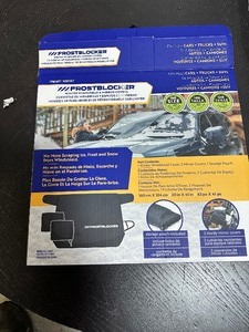 lot 118 image: Frost Blocker Winter Windshield And Mirror Cover  Car Truck SUV Van Vehicle Snow Covers