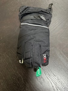 lot 115 image: New Head Childrens  Yutes 14 - 16 XL  X Large Snow  Ski Gloves with Dupont Sorona - Black