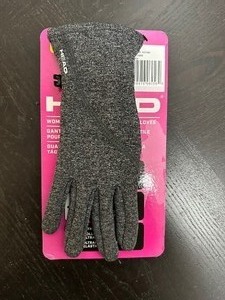 lot 92 image: New Head Womans Small Touchscreen Running Gloves - Works With Phones  Gray
