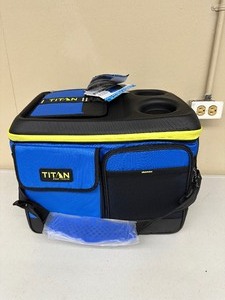 lot 65 image: New Titan 50-Can Collapsible Cooler Black & Blue
