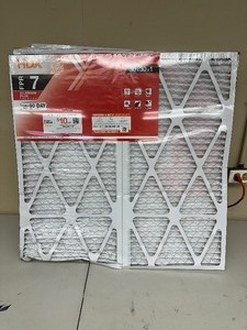 lot 136 image: 7 HDX 30 x 30 x 1 Furnace Filters FPR 7 Allergen Plus - All New Most have minor Bends
