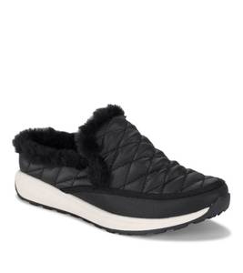 lot 128 image: New Womens Baretraps Gemma Spring  Winter Faux Fur Lined Shoes  Mules  Slippers Size 6 Black