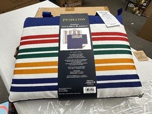lot 157 image: New PENDLETON Outdoor Packable Blanket - Pine Island Muti Color