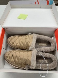 lot 160 image: New Womens Baretraps Gemma Spring  Winter Faux Fur Lined Shoes  Mules  Slippers Size 10 Taupe