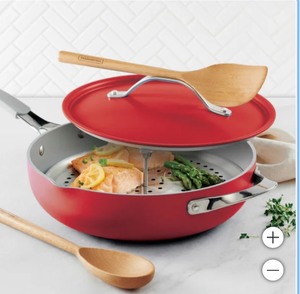 lot 68 image: Tramontina 5-Quart All-In-One Ceramic Non-Stick Pan