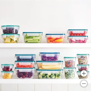 lot 46 image: New Snapware 38-piece Plastic Food Storage Set