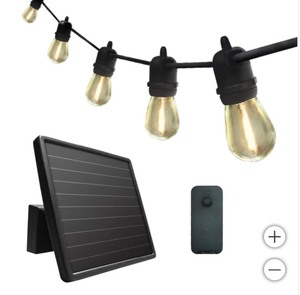 lot 143 image: 2 New Sunforce 35 Solar LED String Lights with Remote Control