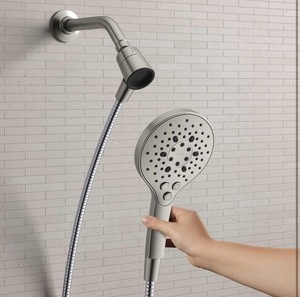 lot 70 image: Kohler Prosecco Multifunction Handheld Shower Head - Brushed Nickel