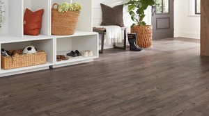 lot 1 image: 33 Boxes 600 SqFt Mohawk Home Landfall Scraped Oak 6.1in. Waterproof Surface Laminate Wood 12mm Plank Flooring With Attached Padding