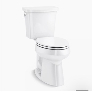 lot 15 image: Kohler Intrepid The Complete Solution Two-Piece Elongated Toilet, 1.28 gpf With Quiet Close Seat