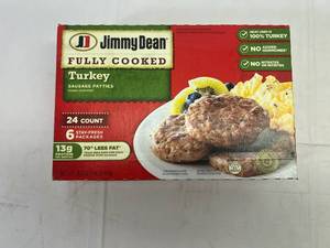 lot 136 image: A. 24ct Jimmy Dean Turkey Sausage Patties