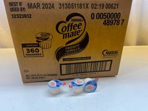 lot 318 image: 360x Coffee Mate Creamer-French Vanilla