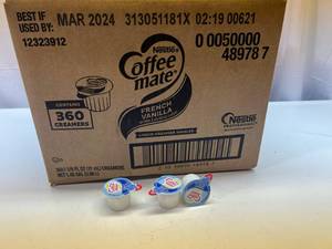 lot 320 image: 360x Coffee Mate Creamer-French Vanilla