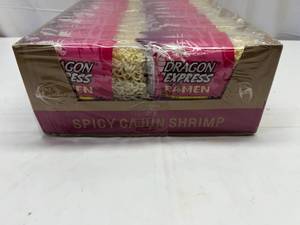 lot 410 image: KK. 24x 3oz Spicy Cajun Shrimp Ramen-Dragon Express