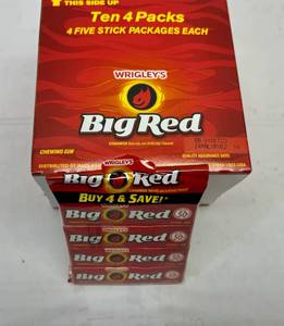 lot 214 image: II. 10x 4pk(40pks) Big Red Gum