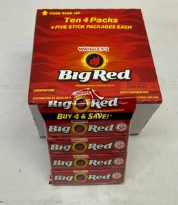 lot 215 image: II. 10x 4pk(40pks) Big Red Gum