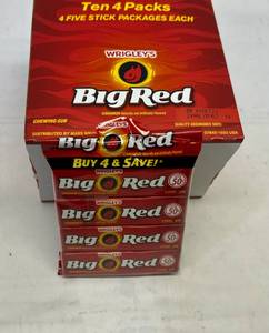 lot 216 image: II. 10x 4pk(40pks) Big Red Gum