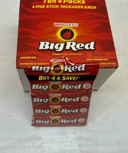 lot 218 image: II. 10x 4pk(40pks) Big Red Gum