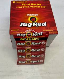 lot 221 image: II. 10x 4pk(40pks) Big Red Gum