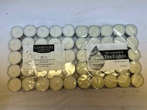 lot 378 image: MM. 2x50 Tea Light Candles