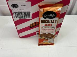 lot 231 image: II. 12x 6.4oz Rock Lea Road Milk Chocolate Block