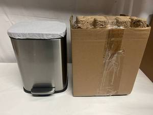lot 14 image: 2- 12x8x5 Stainless Steel Garbage Cans
