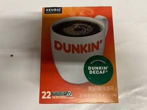 lot 21 image: 22ct Dunkin Decaf Kcups