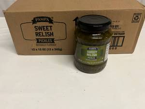 lot 28 image: 12x 12oz Pampa Sweet Pickle Relish