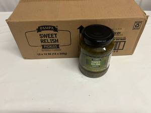 lot 32 image: 12x 12oz Pampa Sweet Pickle Relish