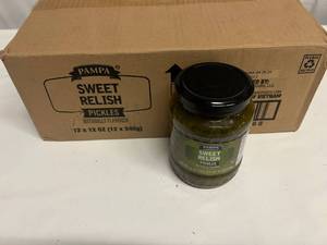 lot 35 image: 12x 12oz Pampa Sweet Pickle Relish