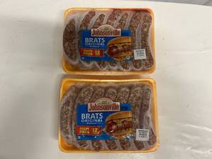 lot 39 image: 2x 12pk Johnsonville Orignal Brats