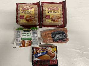 lot 43 image: 2x19oz Johnsville Firecracker Spicy Sausage & 3pks Hotdogs
