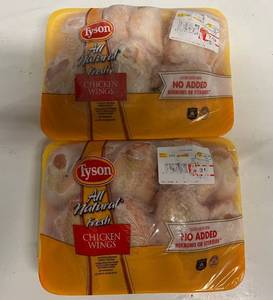 lot 50 image: 1.95lbs & 2.12lbs Tyson Chicken Wings