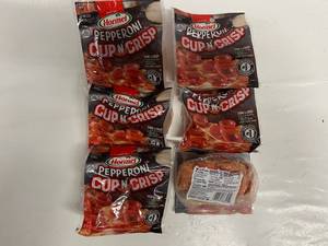 lot 63 image: 6x 5oz Hormel Pepperoni Cup & Crisp