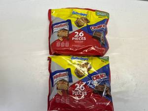 lot 90 image: 2x 9.4oz(26pcs) Baby Ruth, Butterfinger & Crunch Bars