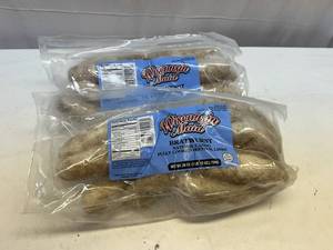 lot 113 image: 2x 28oz Fully Cooked Natural Casing Bratwurst