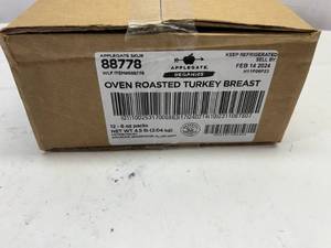 lot 112 image: 12x 6ozpks Oven Roasted Turkey-applegate